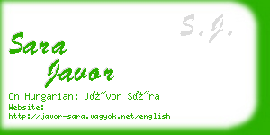 sara javor business card